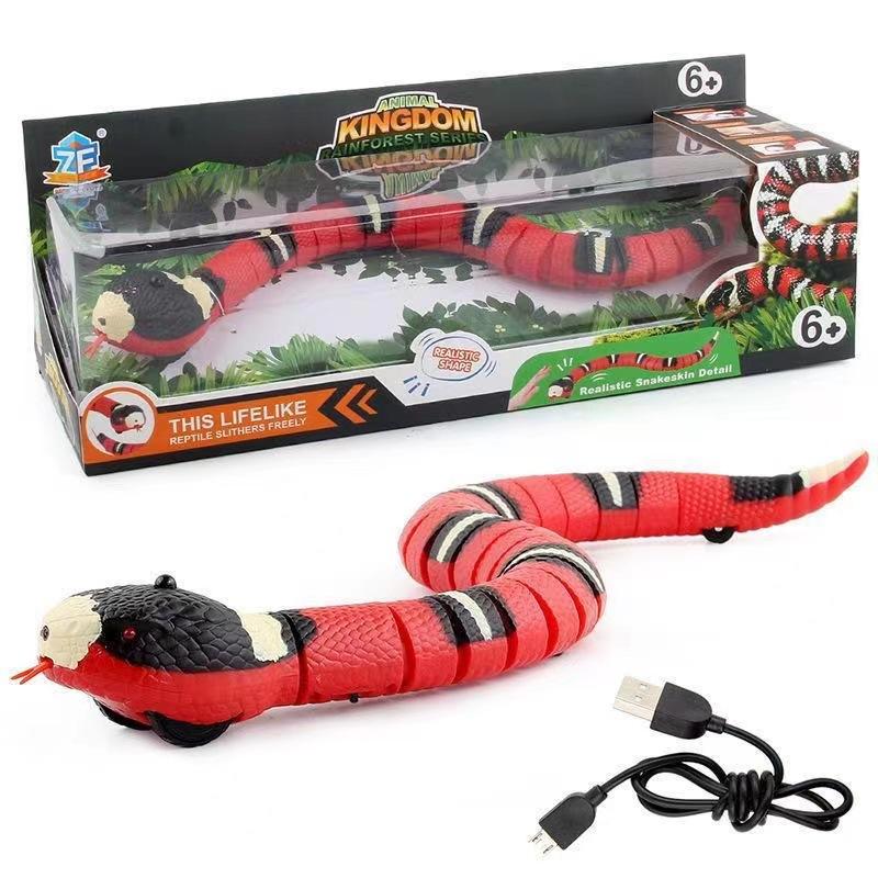 Jouets pour Chat Serpent Interactif, Serpent Jouet Intelligent à Détection Réaliste