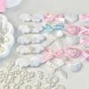 11PCS 1D Resin Pink White Cross Bead Handmade Decor Material Card Cover Decor Cartoon Packaging DIY Accessories Sewing Supplies
