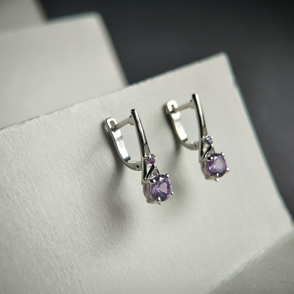 Silberohrringe mit Alexandrit 2,478 ct (2180128)