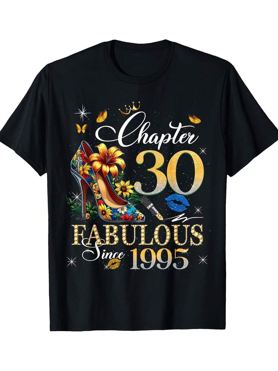Unisexs 30th Birthday Queen Diamond Graphic TShirt Chapter 30 Fabulous Since 1995 Design With S