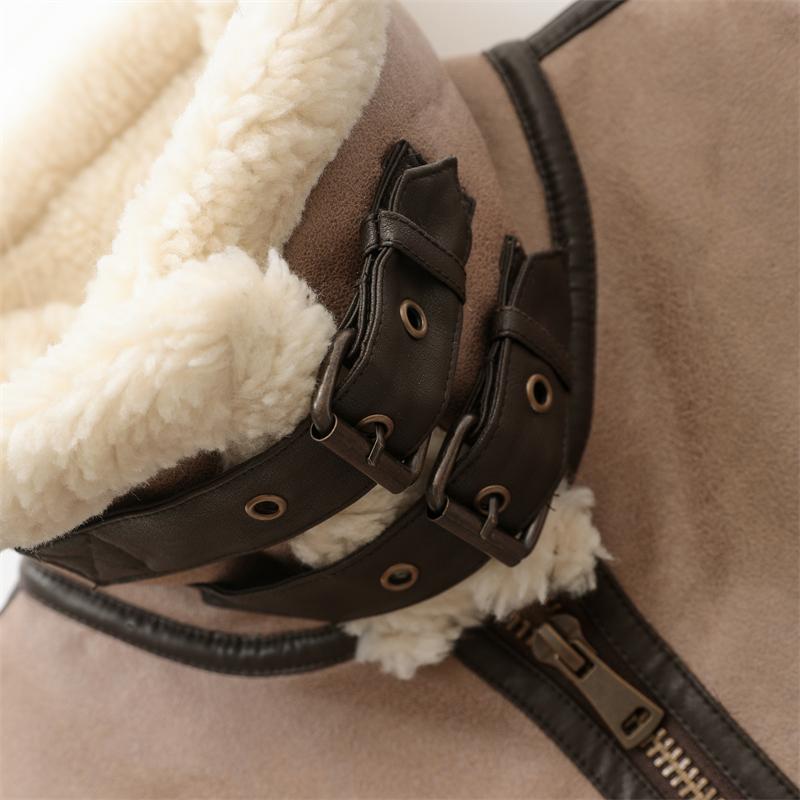 Autumn Winter Ladies Warm Fur Integrated Sleeveless Fleece Stitching Coat Vest Jacket