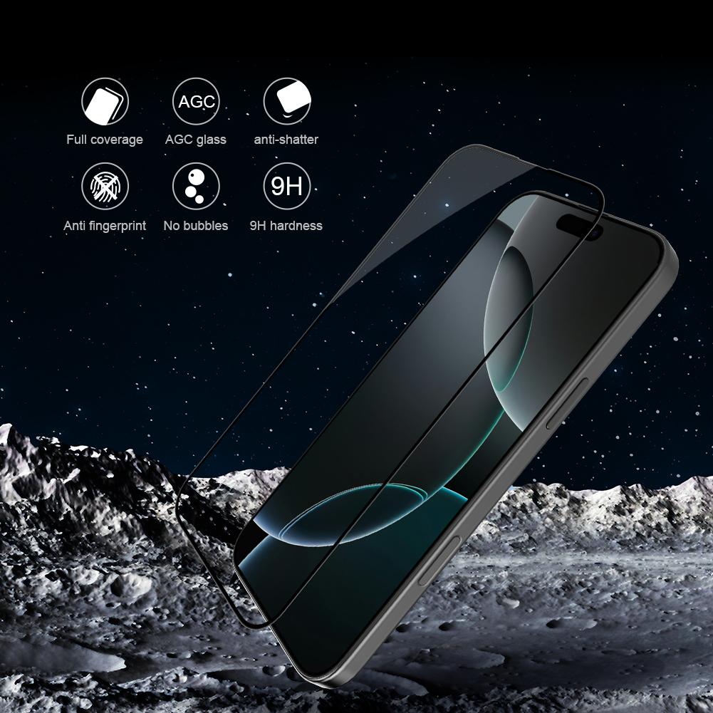 Nillkin For iPhone 16 Pro Max 16 Plus 3D CP+ MAX Anti-explosion Tempered Glass Full Coverage Phone Screen Protector For 16 Pro