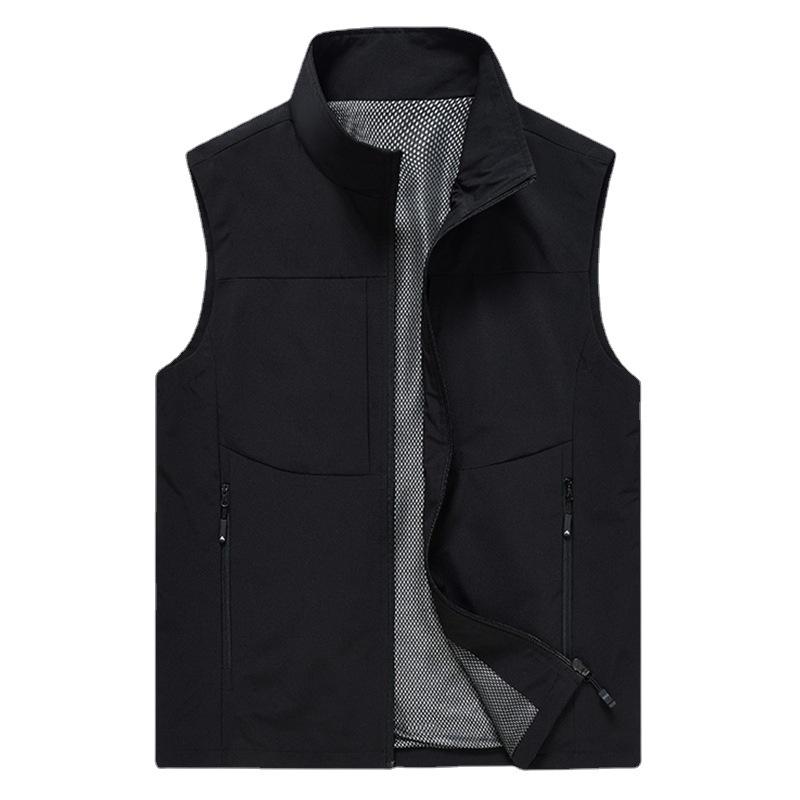 New Outdoor Multi-pocket Quick-drying Fishing Vest Men's Thin Mountaineering Photographer Waterproof Horse Clip Vest Sleeveless