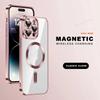 New Color Clear Glass Lens Protector Phone Case for iPhone 15 11 12 13 14 16 Pro Max Plus X XR XS Max Magnet Soft Magsafe Cover