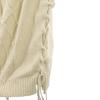 Unused STUSSY Wool Blend Long Sleeve Lace Up Knit M White System Sweater Women Used