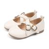 Girls Retro Preppy Mary Jane Flats Toddler Little Kid Double Buckle Cross Strap Leather Casual Dress Shoes