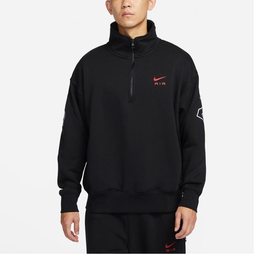 Nike Hanorac casual pentru antrenament cu sigla retro americană cu litere. Hanorac pentru bărbați Negru FN2156-010