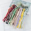 Multi Color Trendy Contrasting Design Nylon Hand Rope Keychain Hand Woven Design Bag Hanging Decoration Key Ring