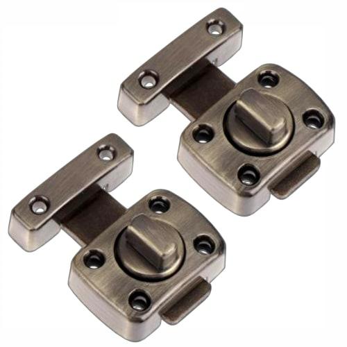 Copeflap Interior Locks, Aftermarket Door Locks, Interior Door Security, Set of 2, Small (Antique)