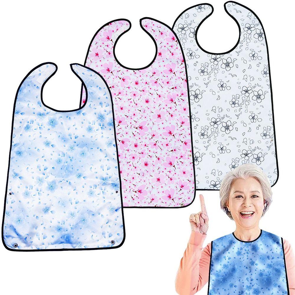 Washable Adult Bib Waterproof Elderly Care Bib Adult Care Clothing Protector  Meal Assistance