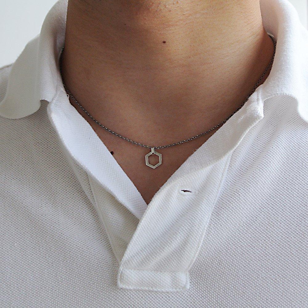 Vendome Aoyama TOOLS Clockwise k10YG SV925 Diamond Pair Necklace Hexagon HJVD0003 VA L.A.H.