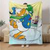 1pc, Donald Duck Ice Skating Throw Blanket Perfect for Home Decor, Couch Cover, Outdoor Use, Gifts, Flannel Blanket Suitable for Bedroom