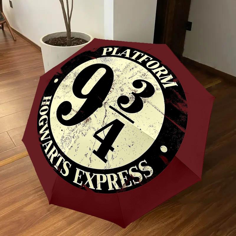 1PC Platform 9 3/4 Umbrella-8-Rib Reinforced, Automatic Open, Lightweight & Durable, Cute Fashion Accessory for Outdoor, D2628