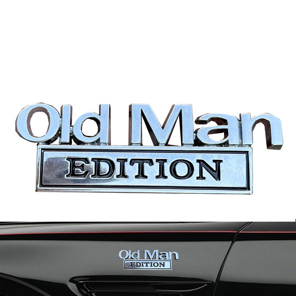 Old Man Edition Car Emblem 3D Emblem Sticker Badge RepreSeint Old Man Edition Car