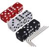 9PCS Three Color Unique Dice Style Electric Guitar Volume Control Knobs with Wrench Plastic Musical Parts