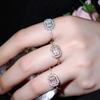 Ki0105 Personalized Women'S Bracelet Ring Set Sparkling Micro-Zircon Real Gold Plating