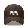 [Papa Dad Hat] Light Beige Polyester Adjustable Breathable Casual Baseball Cap For Men Father's Day Gift