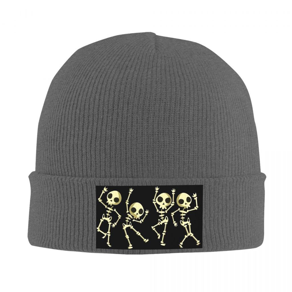 Dancing Skeleton Funny Warm Knitted Cap Fashion Bonnet Hat Autumn Winter Outdoor Beanies Hats for Men Women Adult