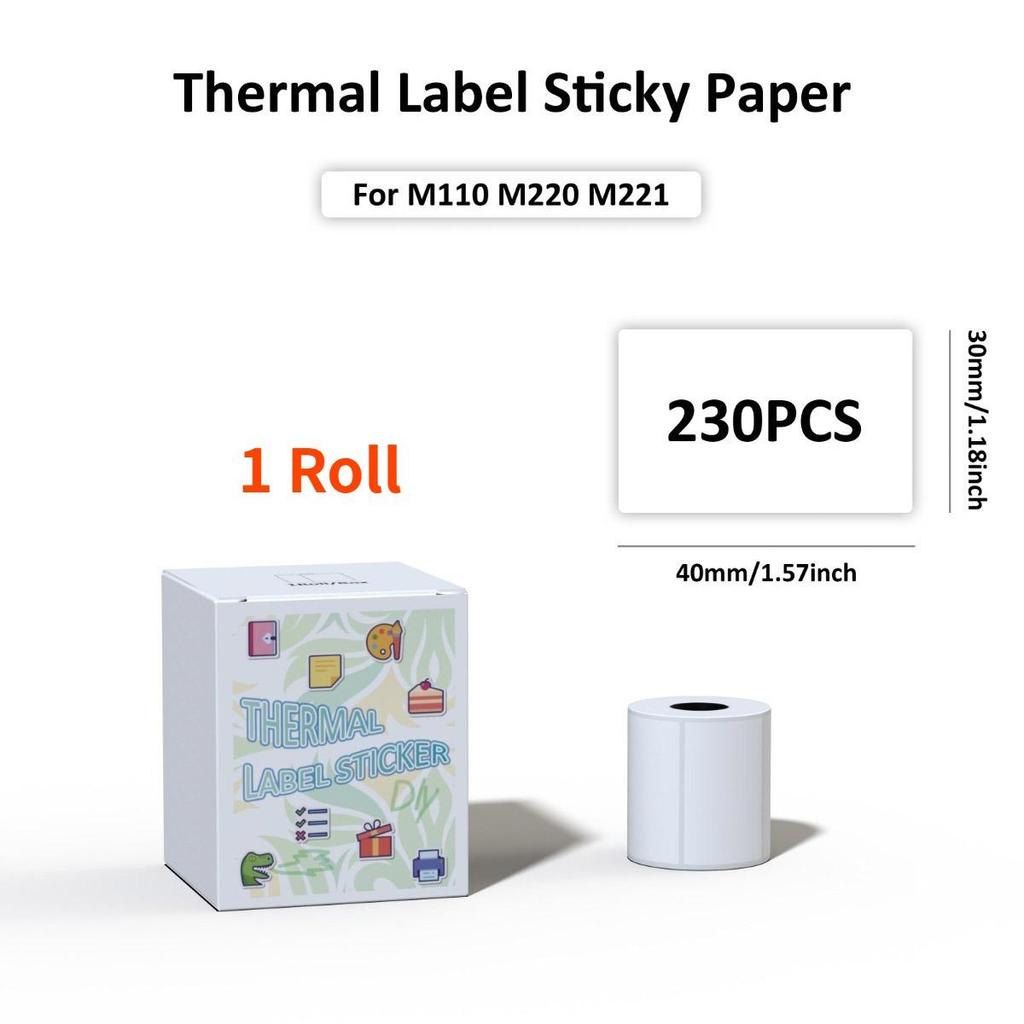 Etiquetas adesivas térmicas diretas de 40x30 mm, fita autoadesiva para todos os fins, recargas de etiquetas laminadas padrão para escritório