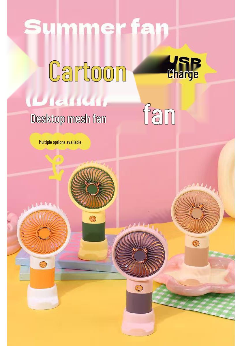 

USB Rechargeable Mini Fan with Cooling Base for Dorms 1