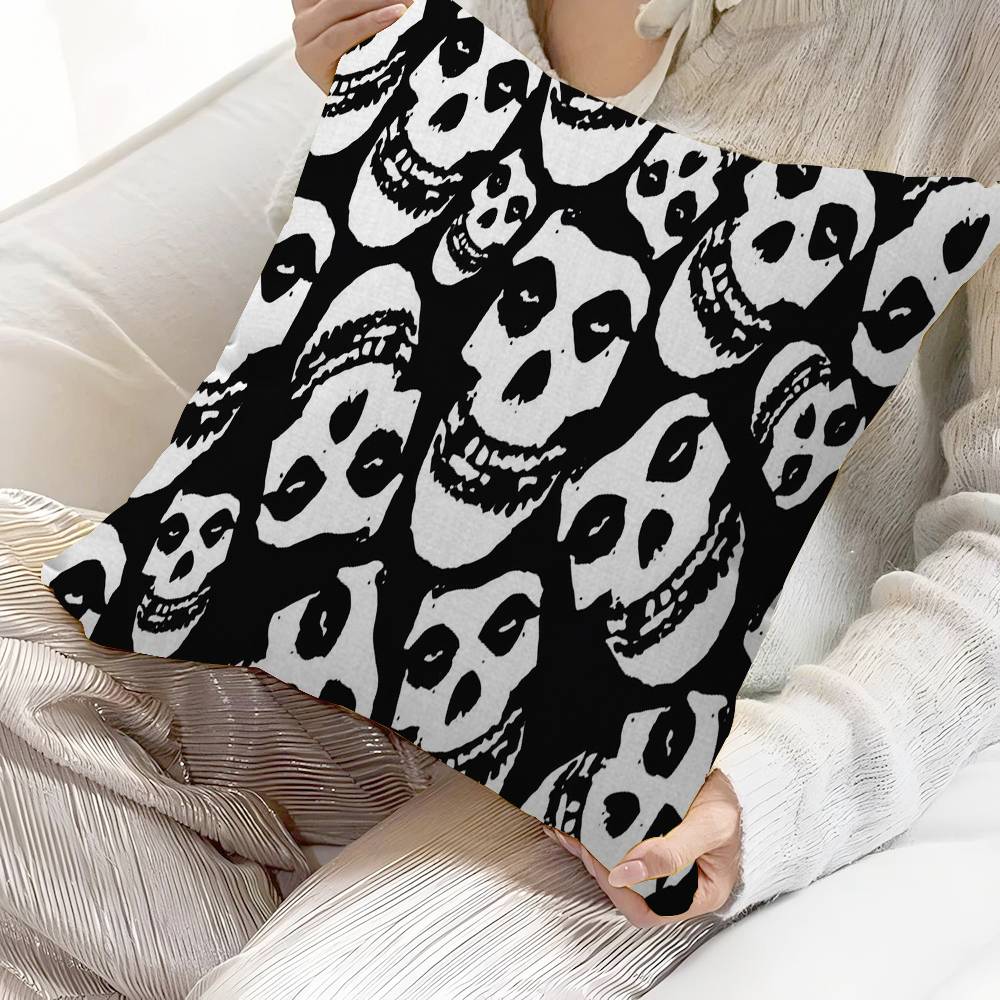 Band M-Misfits Logo Cushion Cover Pillowcase Upholstery Sofa Throw Pillow Home Decor Pillowcas