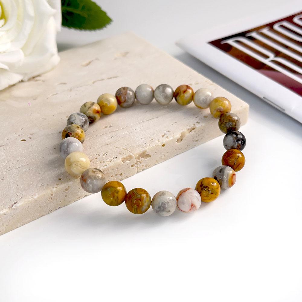 Wholesale 8 Mm Charm Beaded Bracelet Natural Stone Bracelet Crystal Bracelet Natural Stone Beaded Bracelet