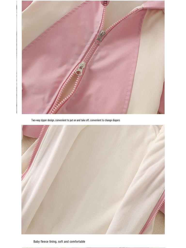 Herbst/Winter Samt Baby Jumpsuit - Niedliches und gemütliches Krabbeloutfit für Säuglinge