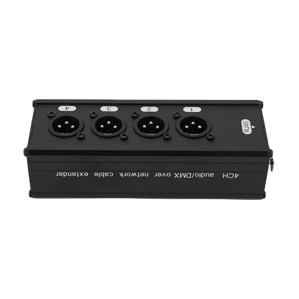 4 Channel XLR Sound Ethernet Converter Network Cable Converter Stage Light Adapter Passive Operation No Signal Loss EMI