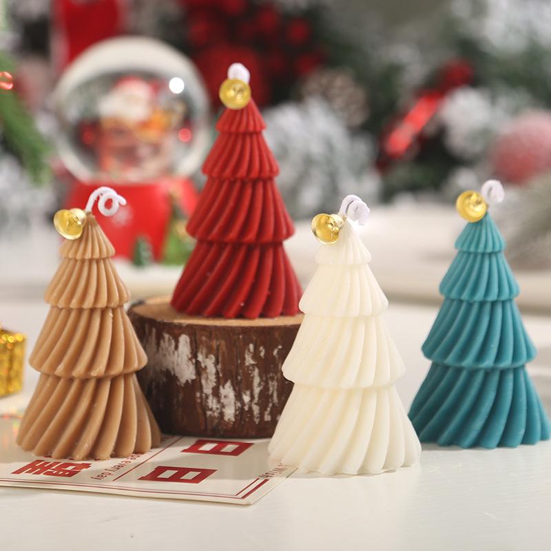 Christmas Spiral Scented Candle: Creative Home Décor & Photography Prop Souvenir