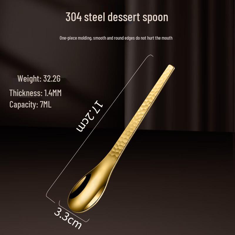 Minai 304 Stainless Steel Dessert & Coffee Spoons (10-Pack)
