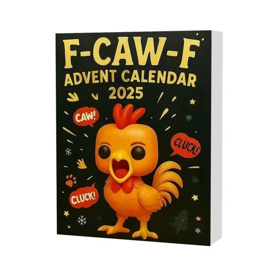 2025 Christmas Advent Calendar with Mini Chicken Ornaments 24-Day Countdown Box for Family Fun And Festive Atmosphere