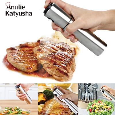 1Pc Spruzzatore per Olio in Acciaio Inox Nebulizzatore per Oliva Pompa per Vaso Barattolo per Spruzzare Olio Flacone Spray