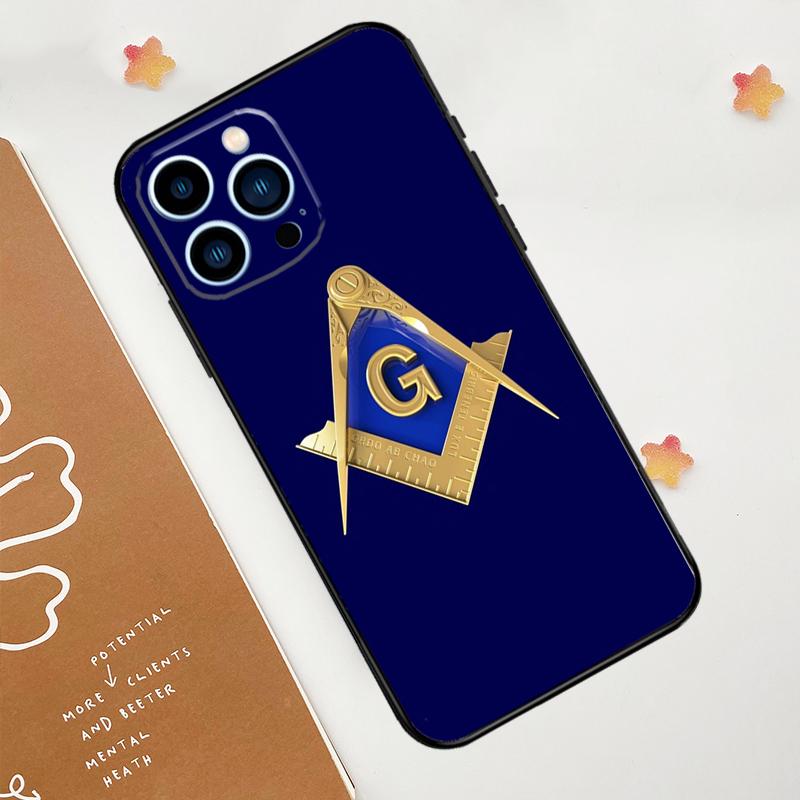 Freemasonry Logo Symbol Phone Case For iPhone 17 Pro Max 14 13 12 11 15 16 Pro Max mini 15 Plus 16e 17 Air Funda