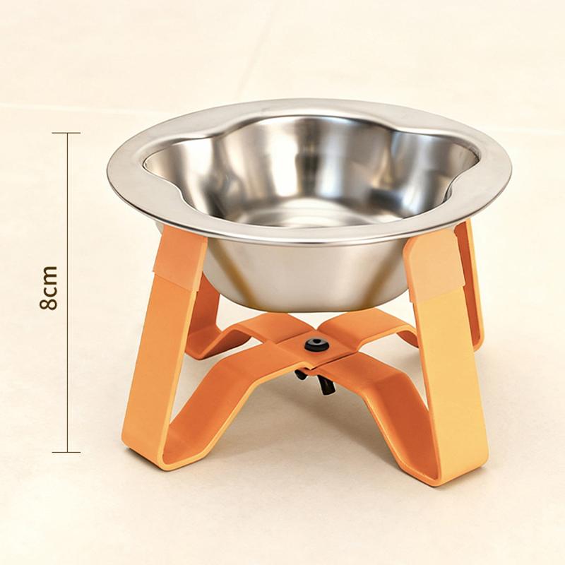 §Raised Cat Bowls Cat Food Bowl 304 Stainless Steel Shatter-resistant Elevated Pet Supplies For Puppy Cat