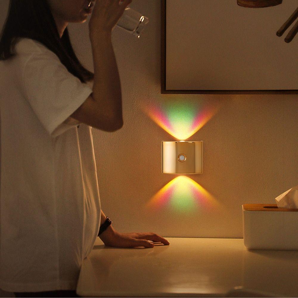Magnetic Installation LED Induction Wall Lamp PIR Sensor Wall Sconce Bedroom Night Light