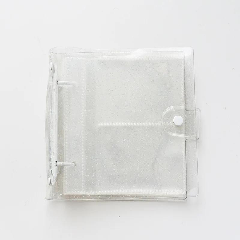 100 Pockets Photo Album 3/5 Inches Transparent Loose Leaf Binder Photocard Name ID Card Holder Case Storage Name Card Book Card