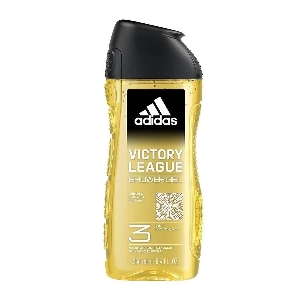 Гель для душа 3-в-1 Adidas 250 мл, 4 шт. Victory League adidas, Гель для душа 3-в-1 Victory League для тела, волос