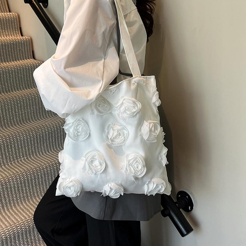 Three-Dimensional Flower Shoulder Bags Personality Women Casual Bag Underarm Femme Beautiful Shopper Totes AVE