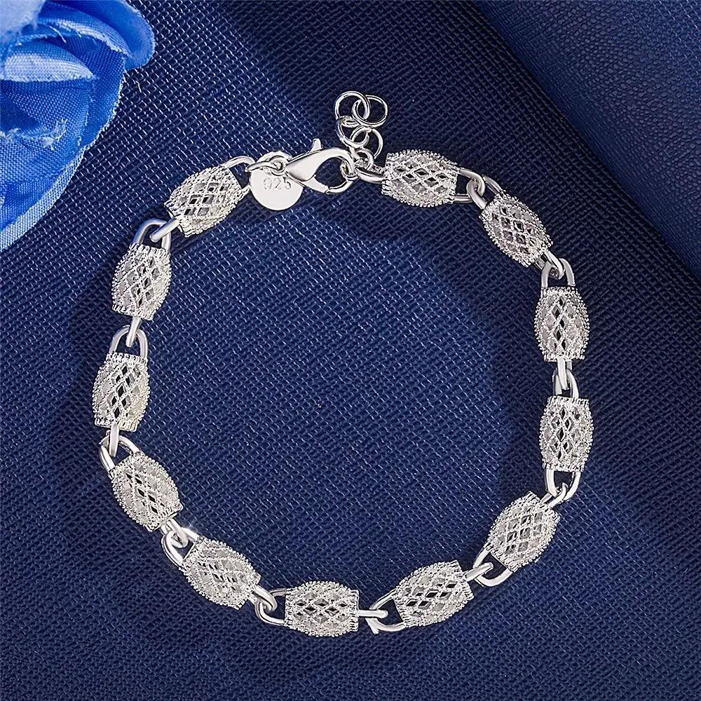 925  Silver Full-blown Flowers Bracelet For Women Delicate Light Luxury Adjustable Solid Bracelet Party Wedding Jewelry