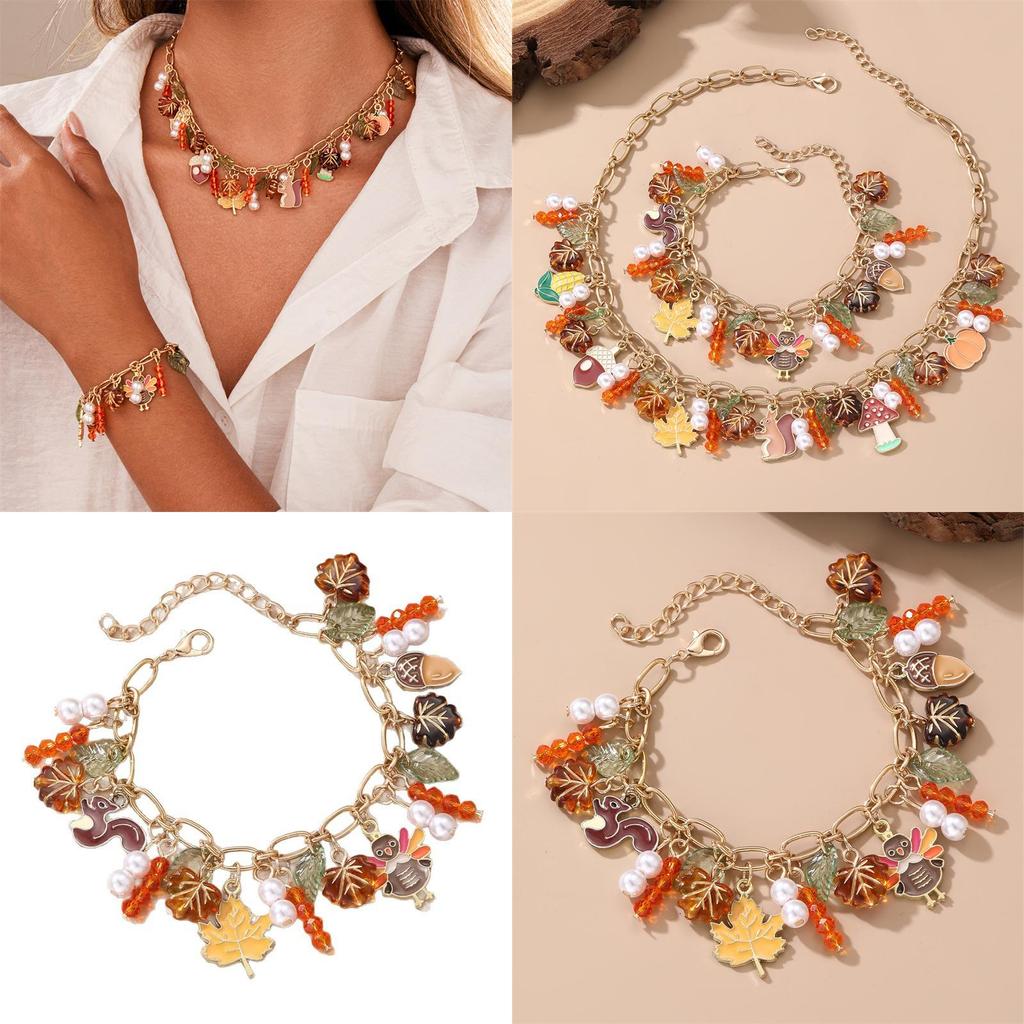 Christmas Elf Snowflake Pendant Chain With Geometric Zinc Alloy For Women