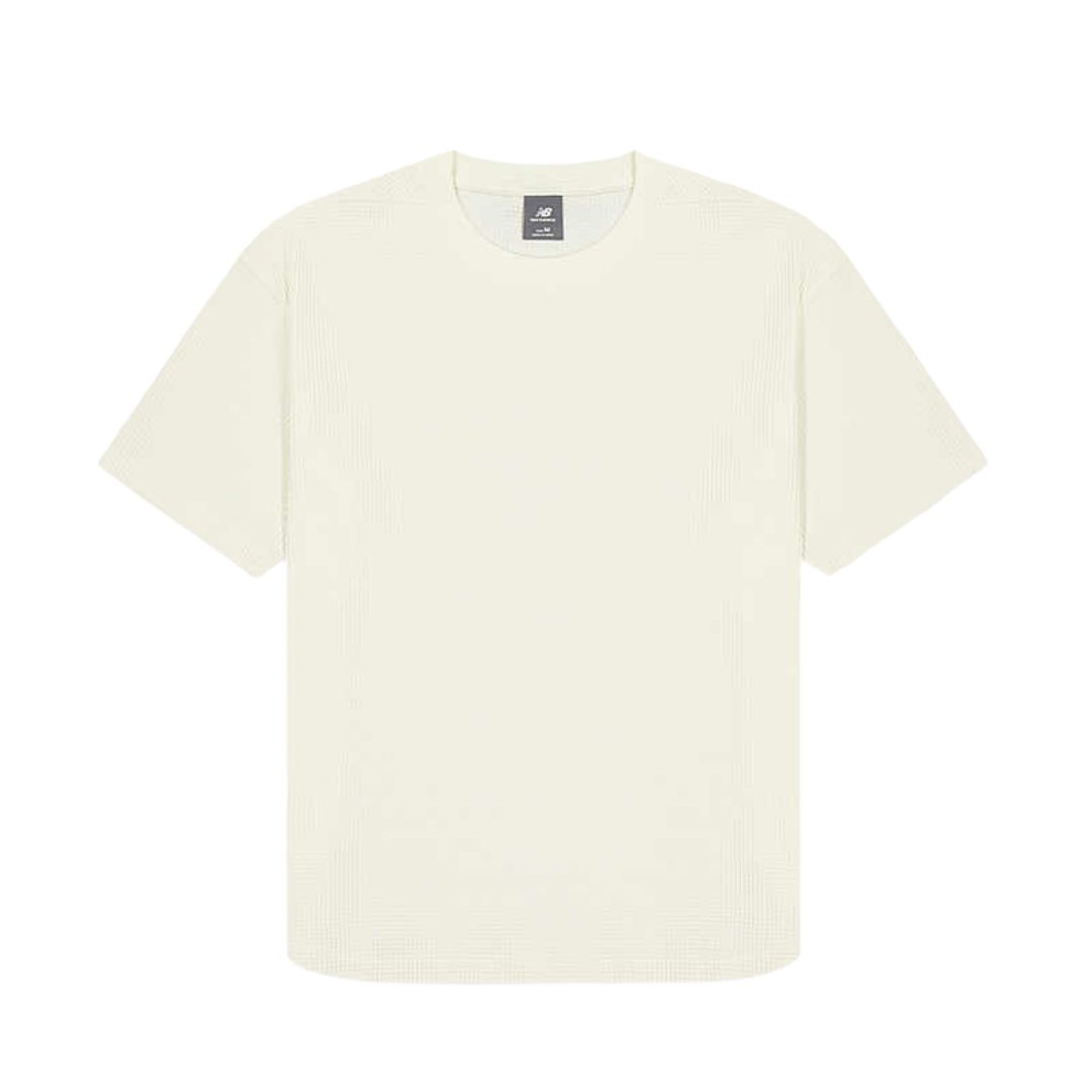 New Balance T Shirts Men s Ivory White Crew Neck Moderate NEF39541-IV XL