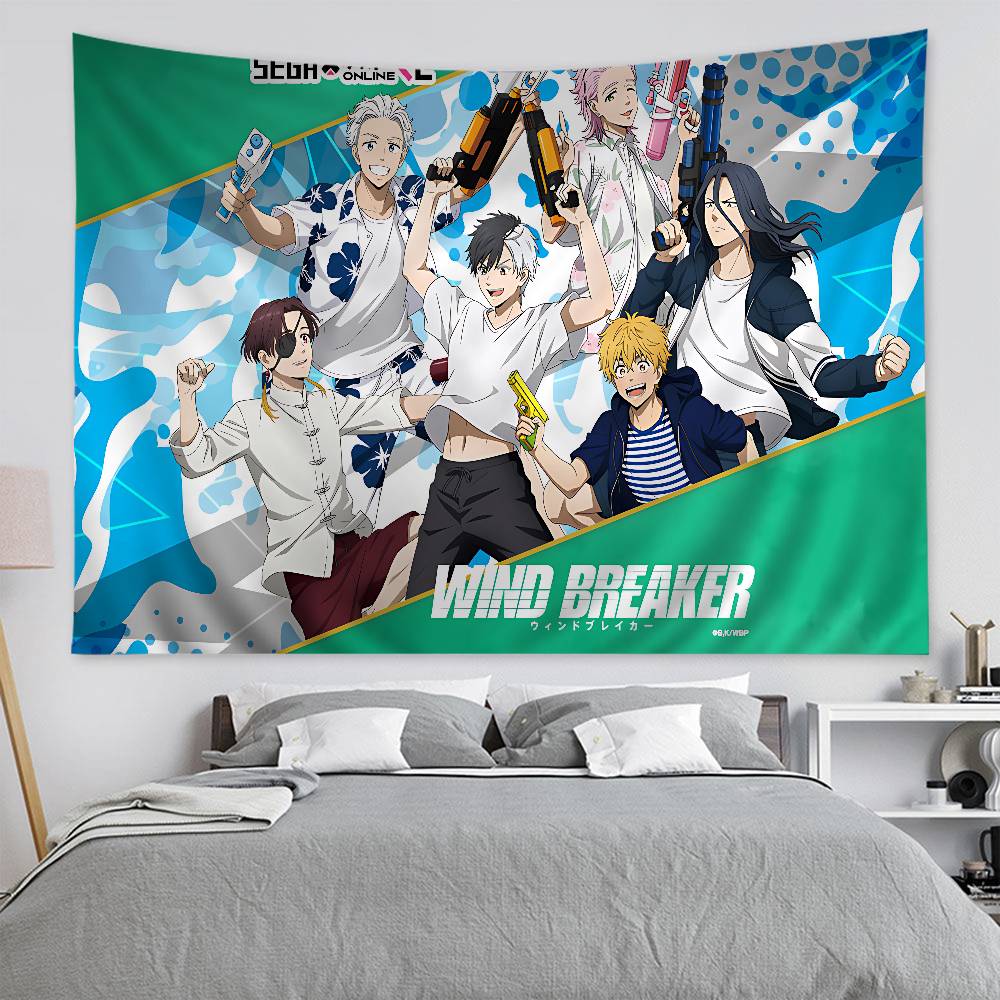 Wind Breaker Anime Official Style Tapestry SciFi Cartoon Art for Fan Room Collectible Wall Decor Gift