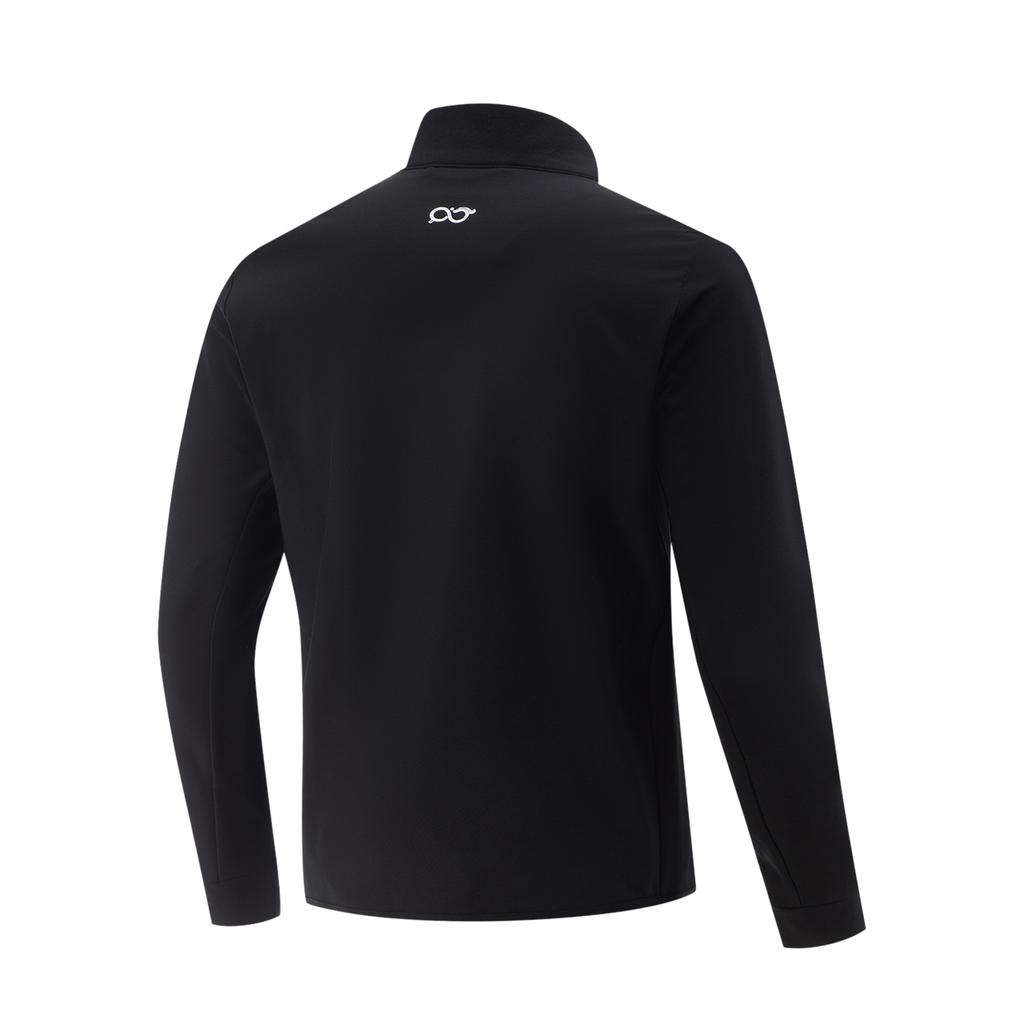 Li Ning Table Tennis Series Sports Casual Minimalist Solid Color Stand Collar Long Sleeve Windbreaker Unisex Outerwear Black AFDV919-1