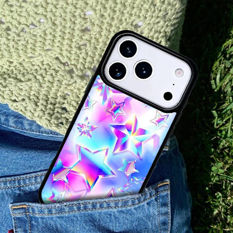 Stars Colourful Phone Case For iPhone 17 AIR 16 Pro Max 15 14 Pro 11 12 13 Shockproof Silicone Cover
