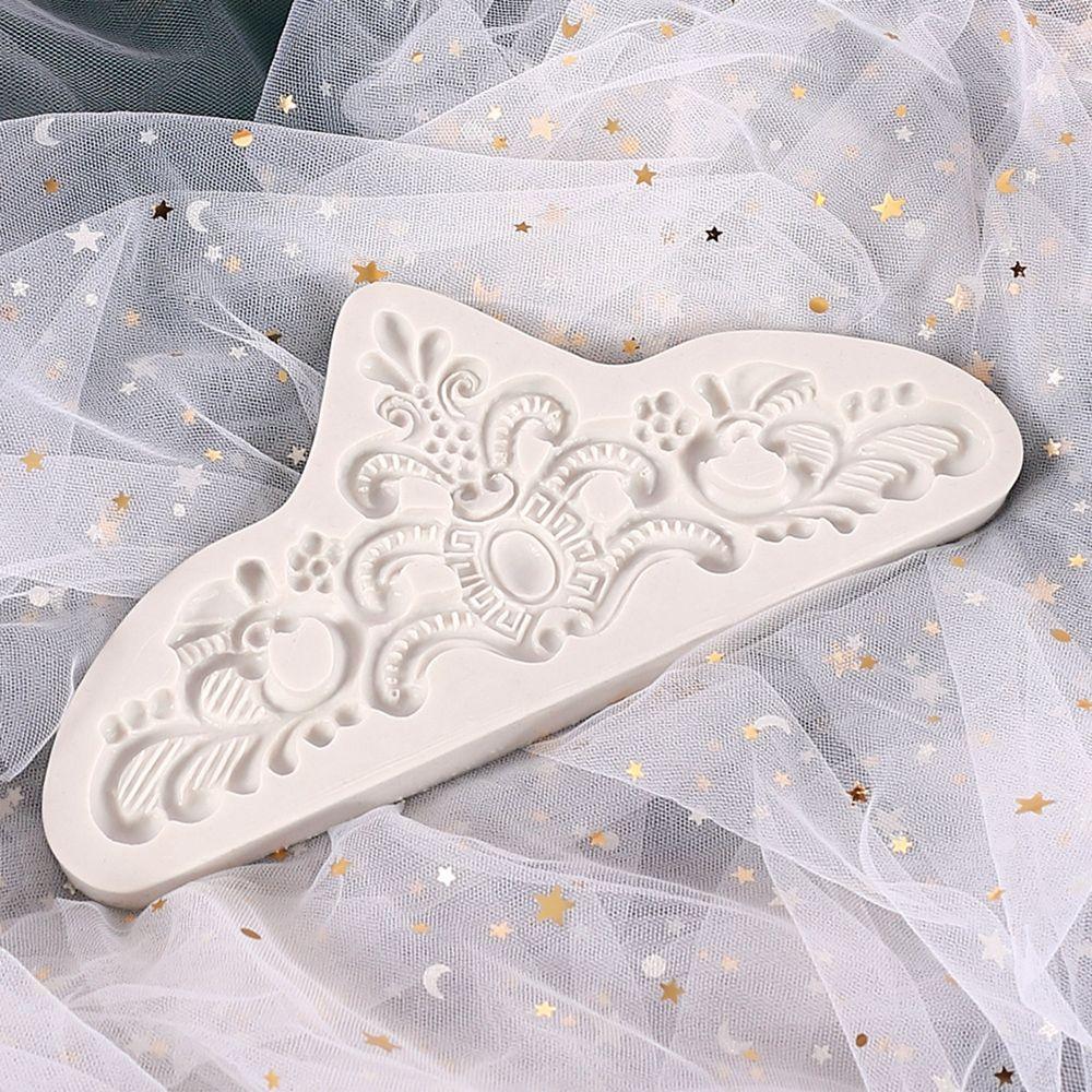 Cupcake Topper Baking Tool for Cake Crown Mold Baroque Relief Mould Cake Decorations Fondant Mold