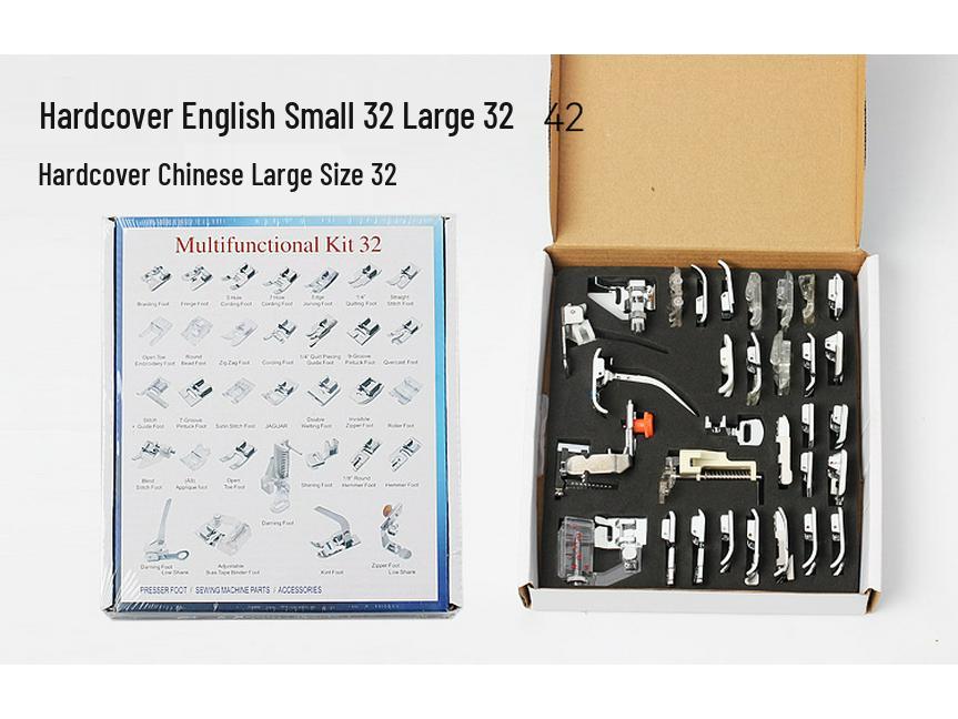 Multifunctional Sewing Machine Presser Foot Set: 32, 42, 48, 52, 62, 72 Pcs