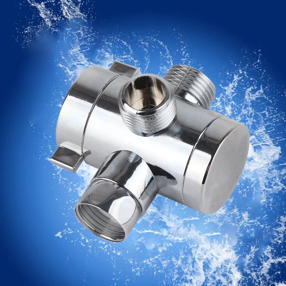 G1/2 Inch Thread Shower Diverter Valve Chrome Finished Bidet Diverter Valve  Bathroom  Use