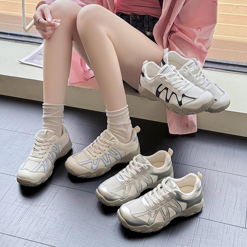 Breathable Mesh Korean Version of Light Forrest Gump Shoes 2025 Summer New German Training Fashion Soft Sole Non-slip Versatile Casual Shoes
