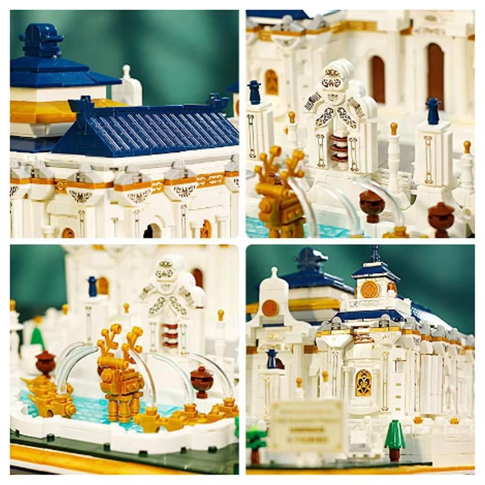Free Shipping 2718Pcs Chinese Famous Architecture Building Blocks Old Summer Palace Compatible Classic City Diy Bricks Toys