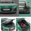 1:24 R8 V10 Plus Rs7 Car Model Diecast Alloy Toys 4 Doors Opened With Sound Light Pull Back Miniature Vehices Fashion Home Decor